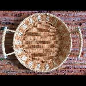 Wide woven serving basket!